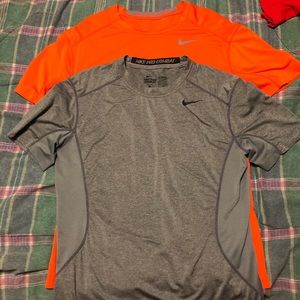 TWO Nike Pro Combat Tee’s
